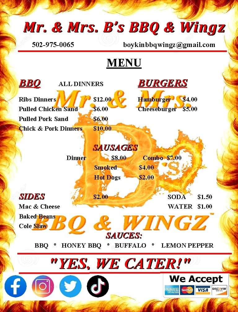 Mr. & Mrs. B's BBQ & WINGz food truck profile image