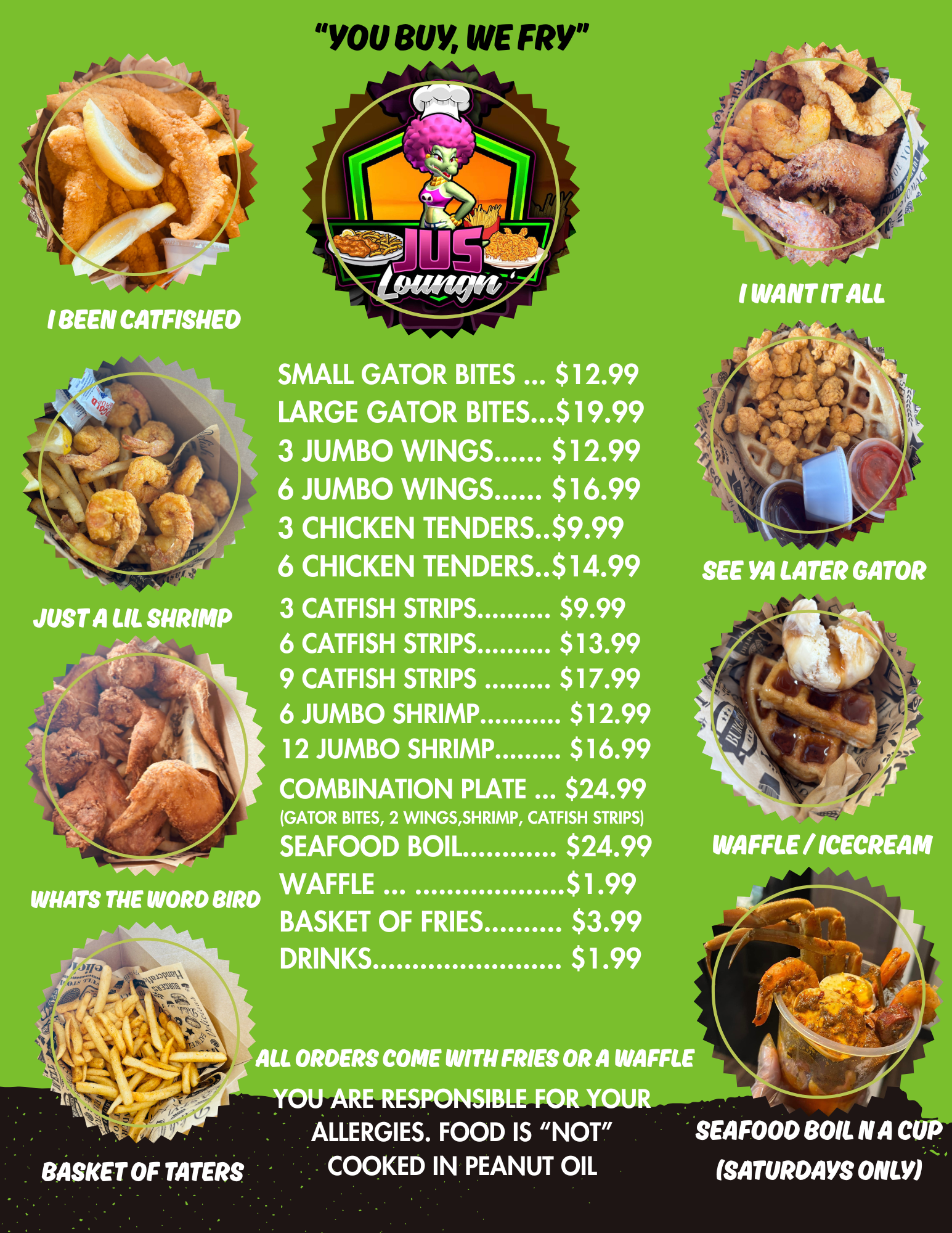 Jus Loungn Foods food truck profile image