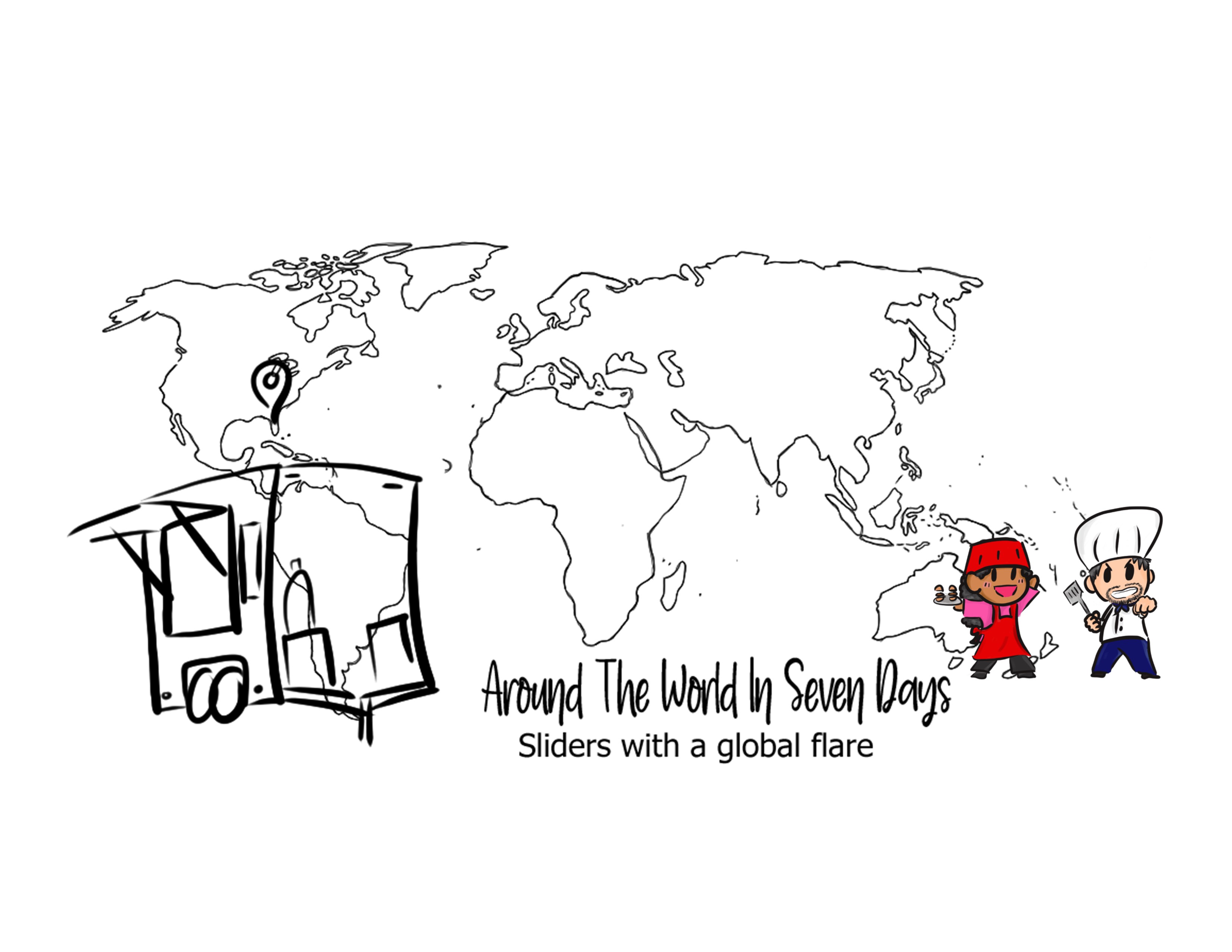 Around the world in 7 days  Sliders with a world of flavors food truck profile image