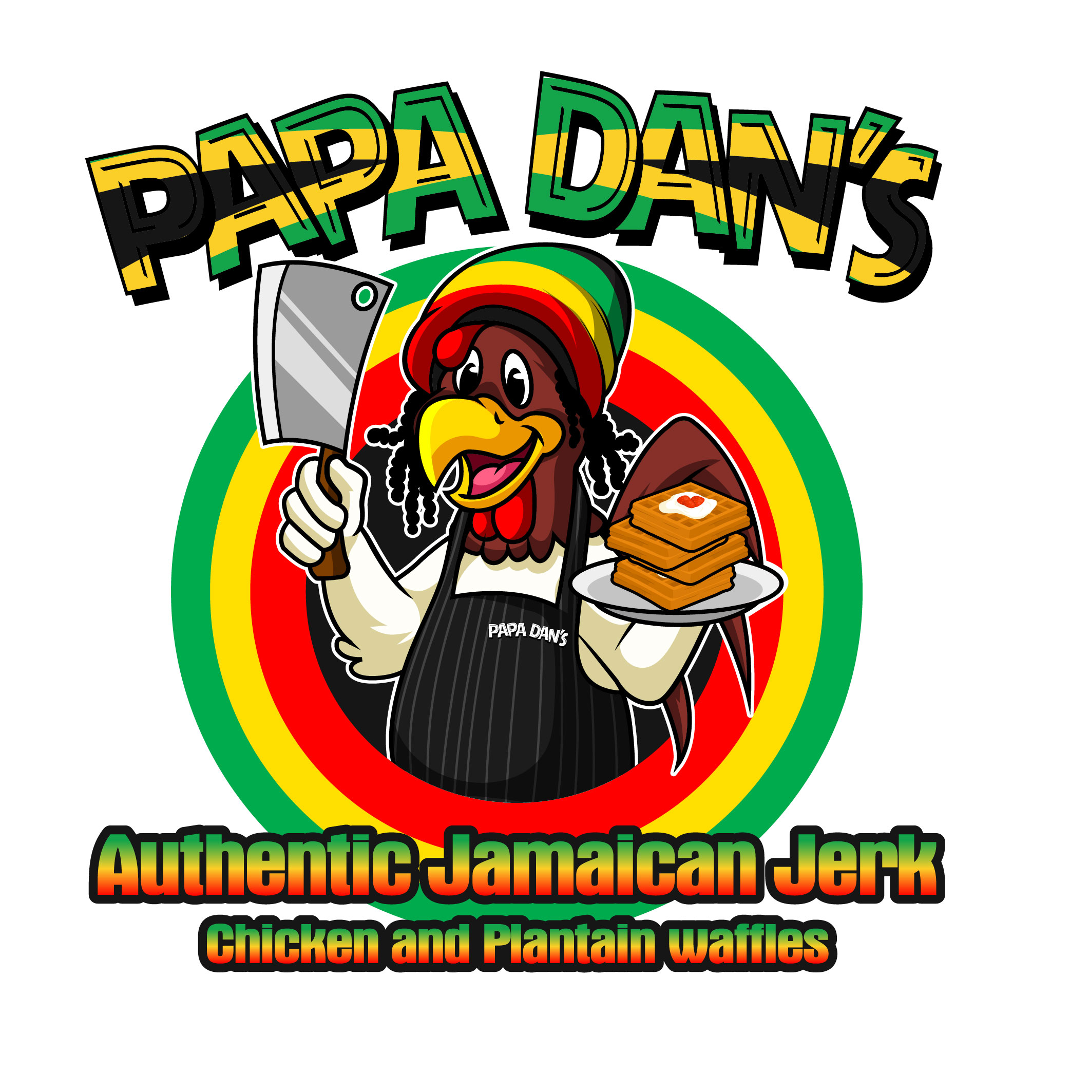 Papa Dans jerk chicken and plantain waffles food truck profile image