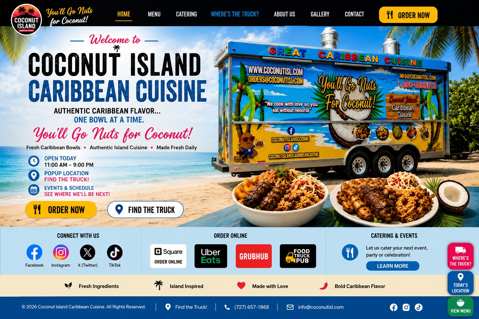 Coconut Island Caribbean Cuisine food truck profile image